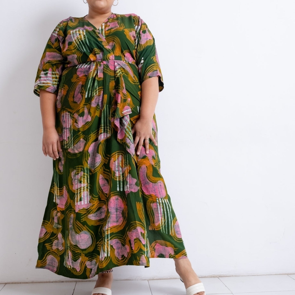 Osei-Duro Letsa Wrap Dress In Waters